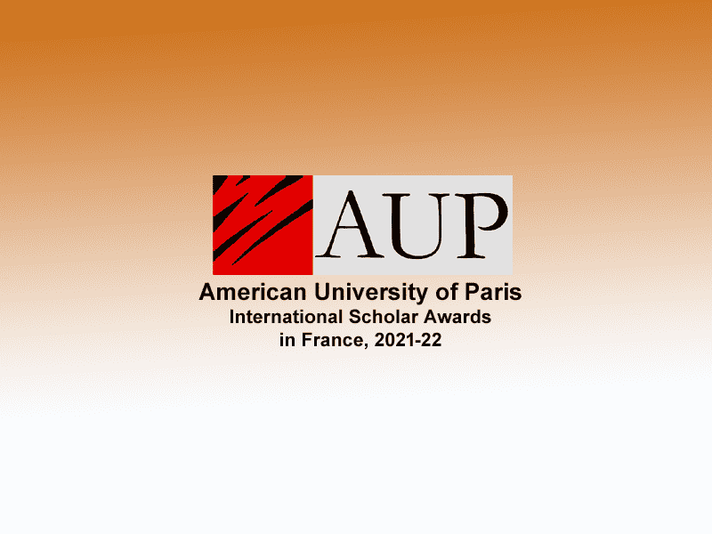 American University of Paris International Scholar Awards in France, 2021-22