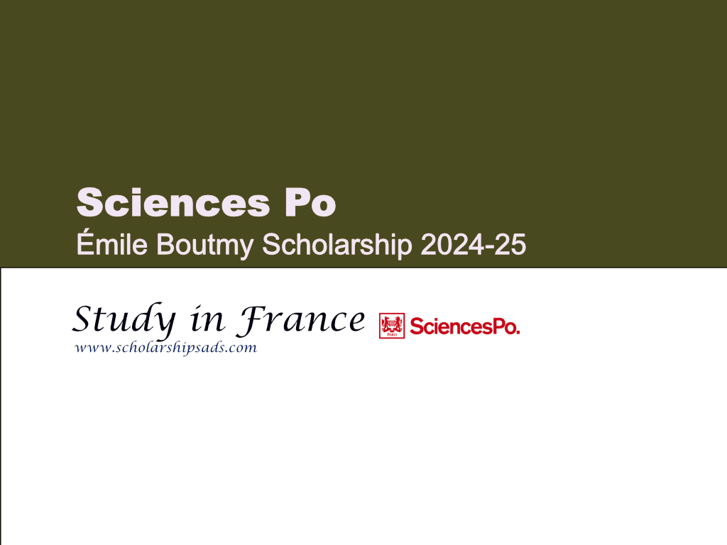 Sciences Po Emile Boutmy Scholarships.