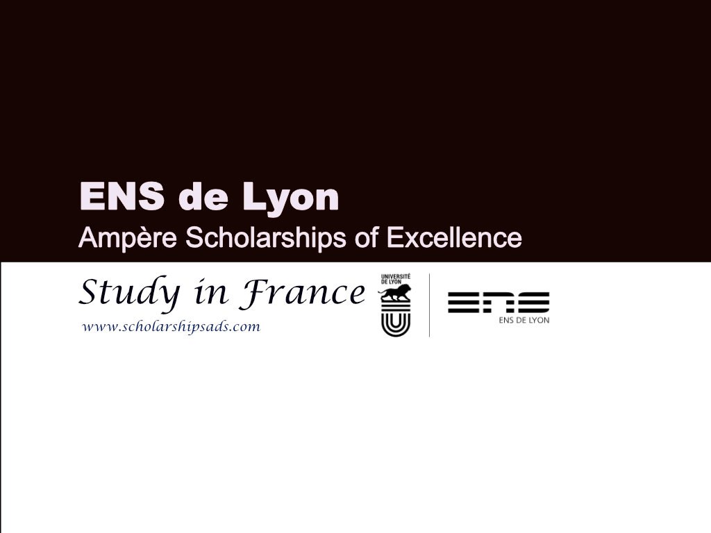 ENS de Lyon Ampere Excellence Scholarships.