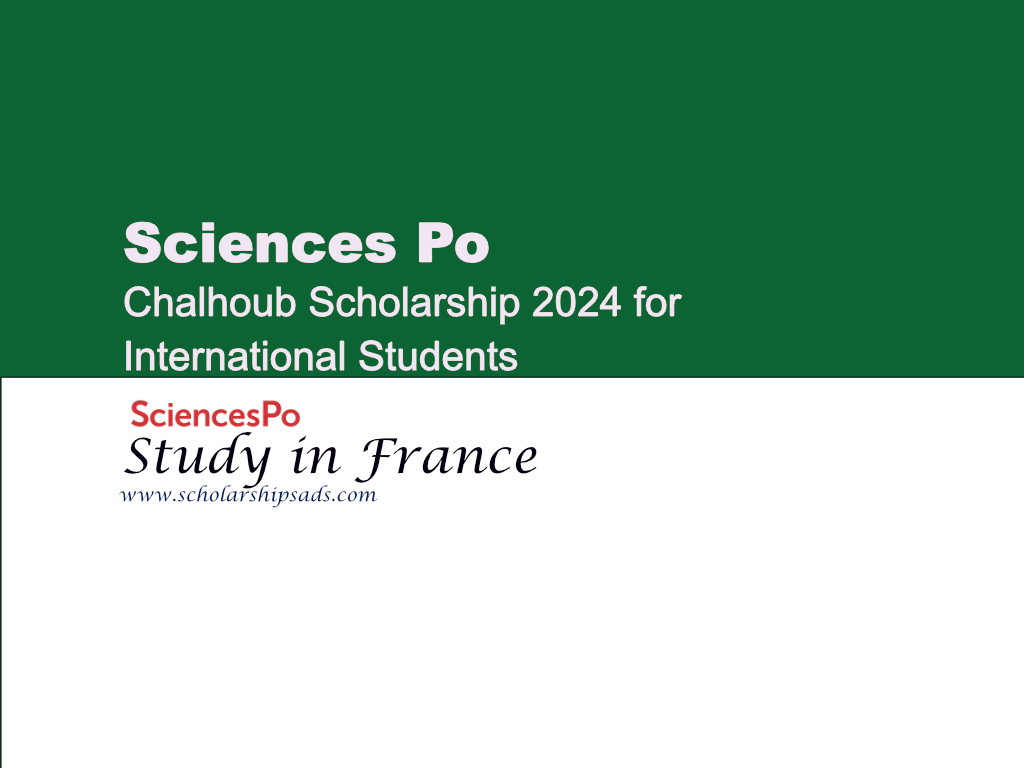 Sciences Po Chalhoub Scholarship 2024 for International Students, France.
