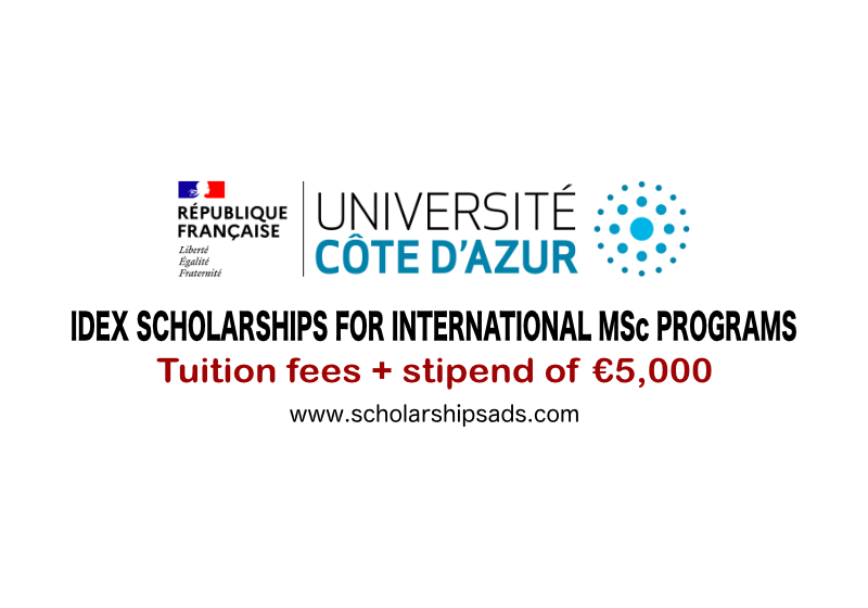  Université Côte d&#039;Azur France Idex Scholarships. 