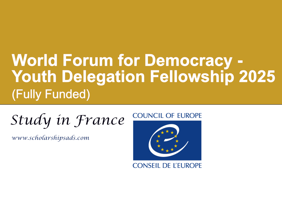 France World Forum for Democracy - Youth Delegation Fellowship 2025 (Fully Funded)