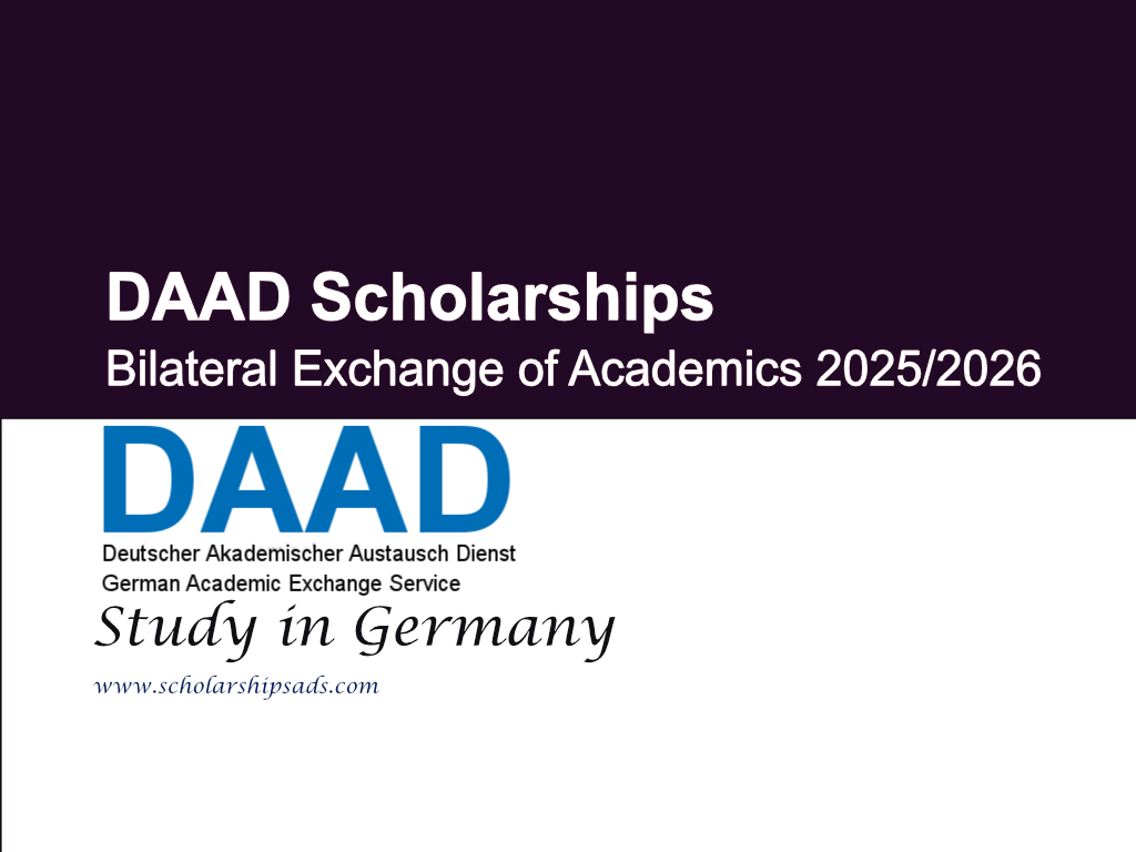 DAAD Scholarships Bilateral Exchange of Academics 2025/2026 in Germany