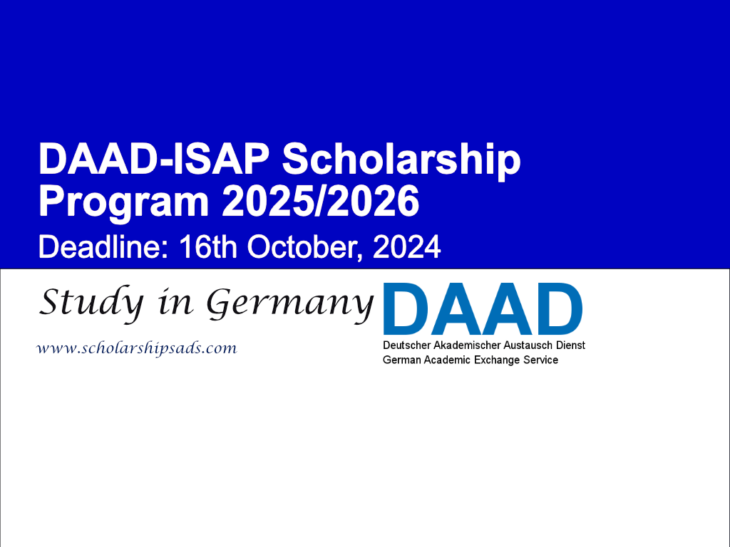 DAAD-ISAP Germany Scholarships.