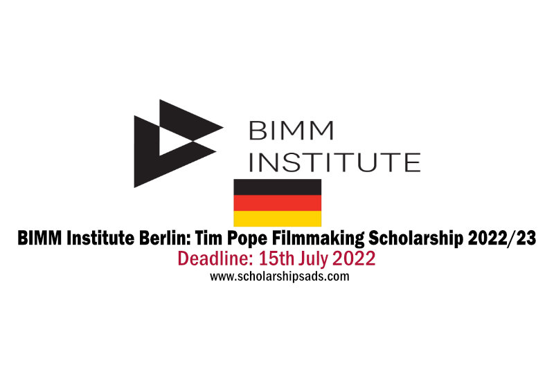 BIMM Institute Berlin: Tim Pope Filmmaking Scholarships.