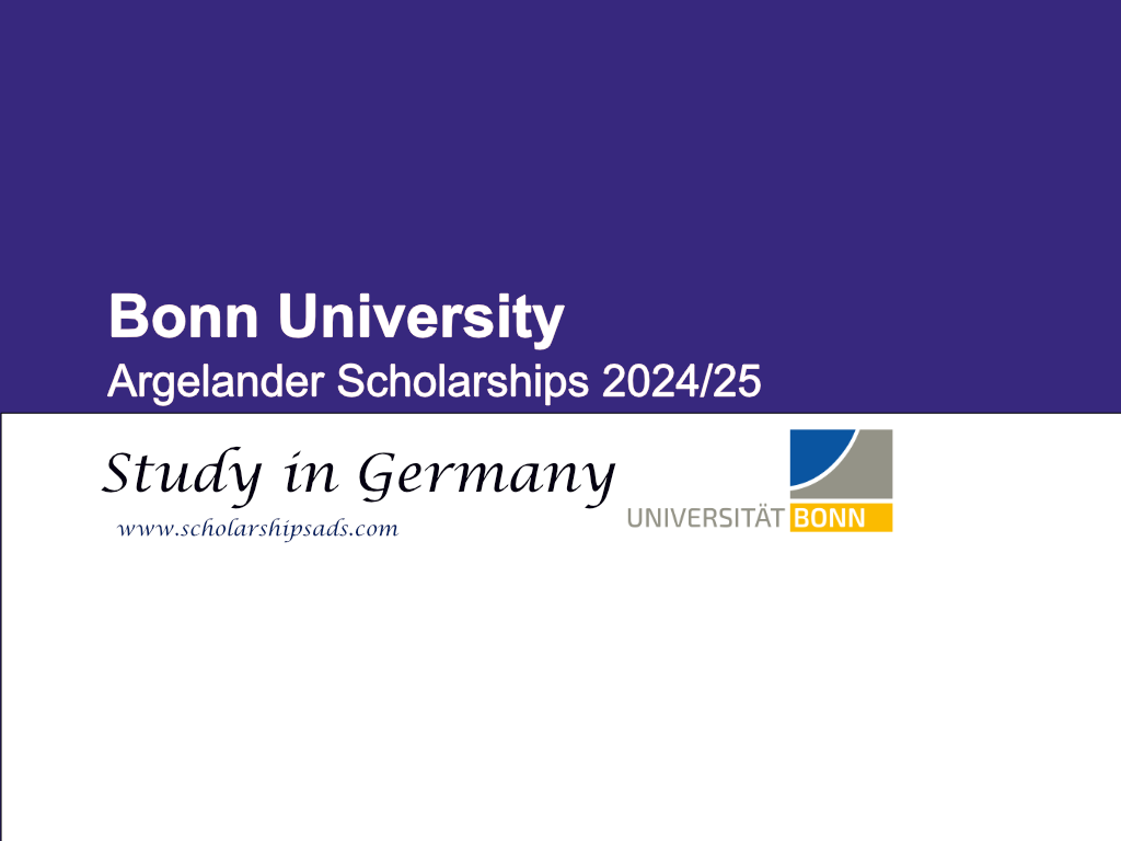  Bonn University Argelander Scholarships. 