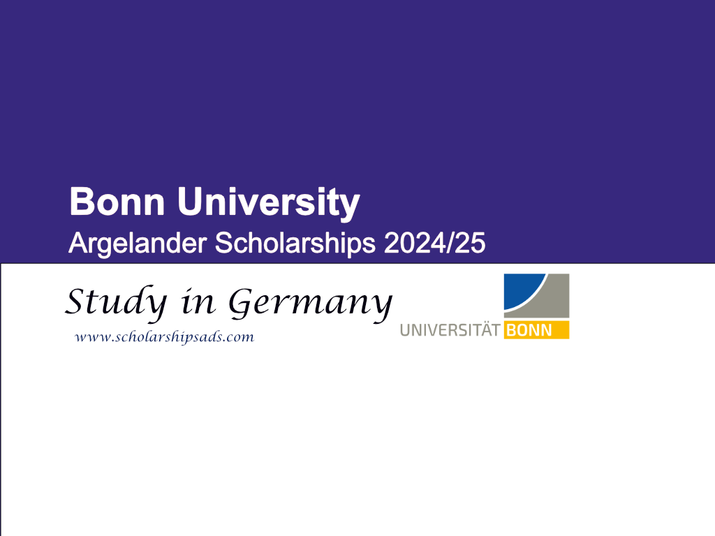 Bonn University Argelander Scholarships.