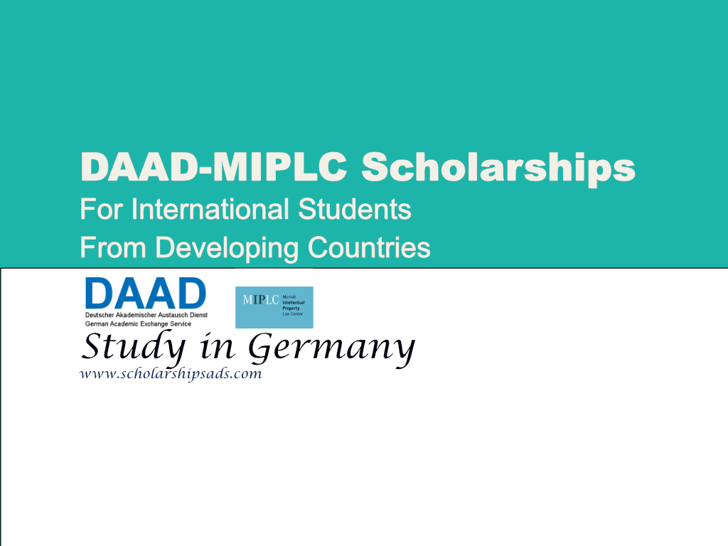 DAAD-MIPLC Scholarships 2024/25 For International Students From Developing Countries, Germany.