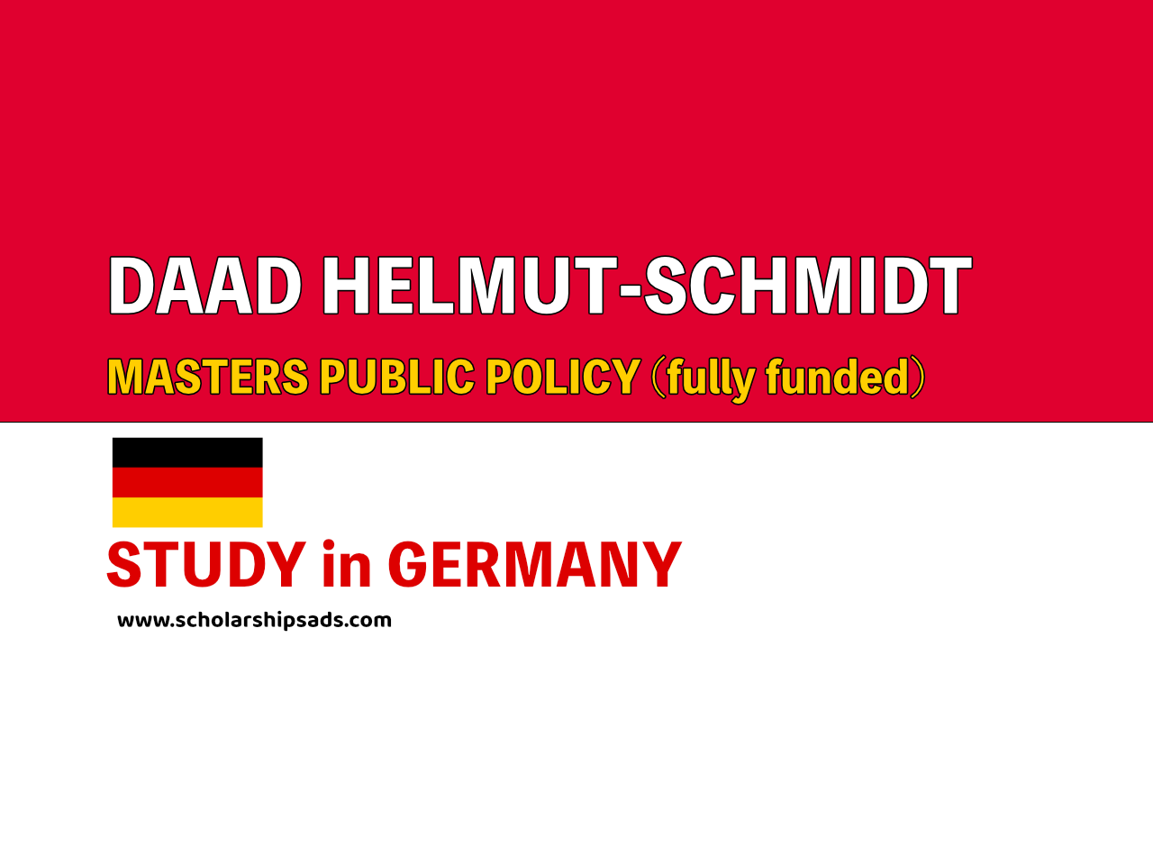  DAAD Helmut-Schmidt-Program for Master’s Scholarships. 