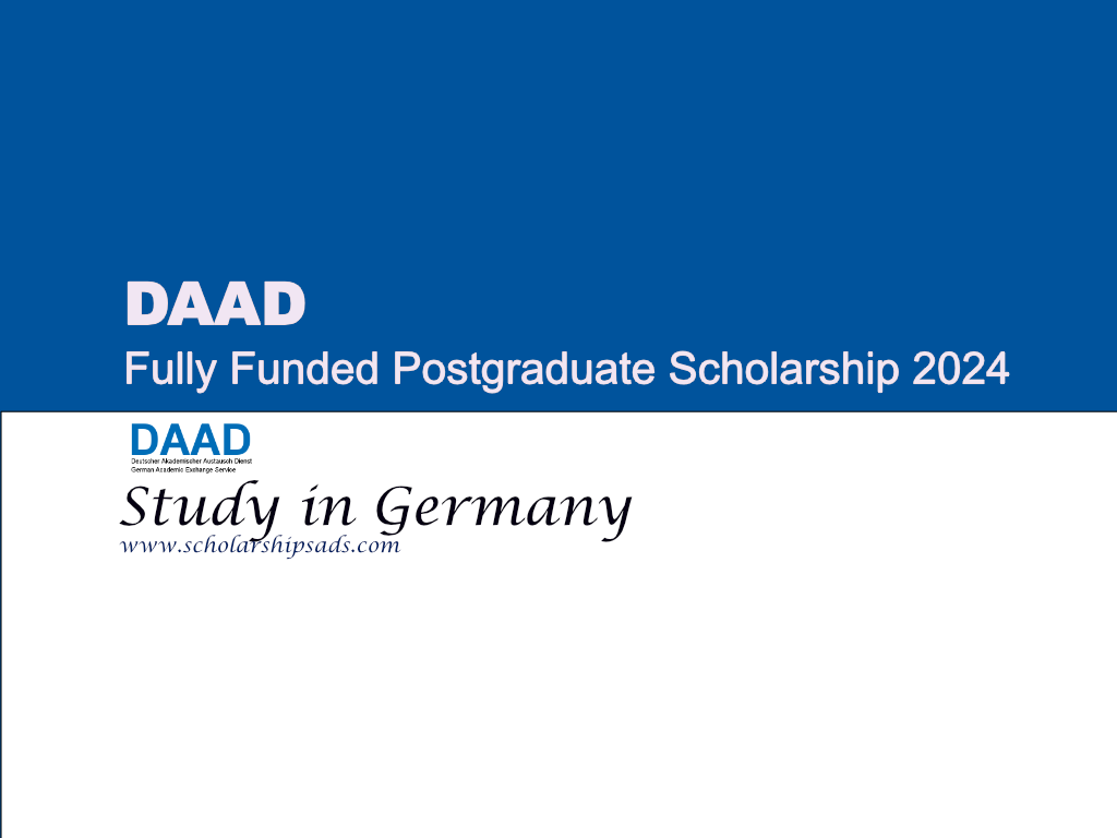 DAAD International Postgraduate Scholarships.