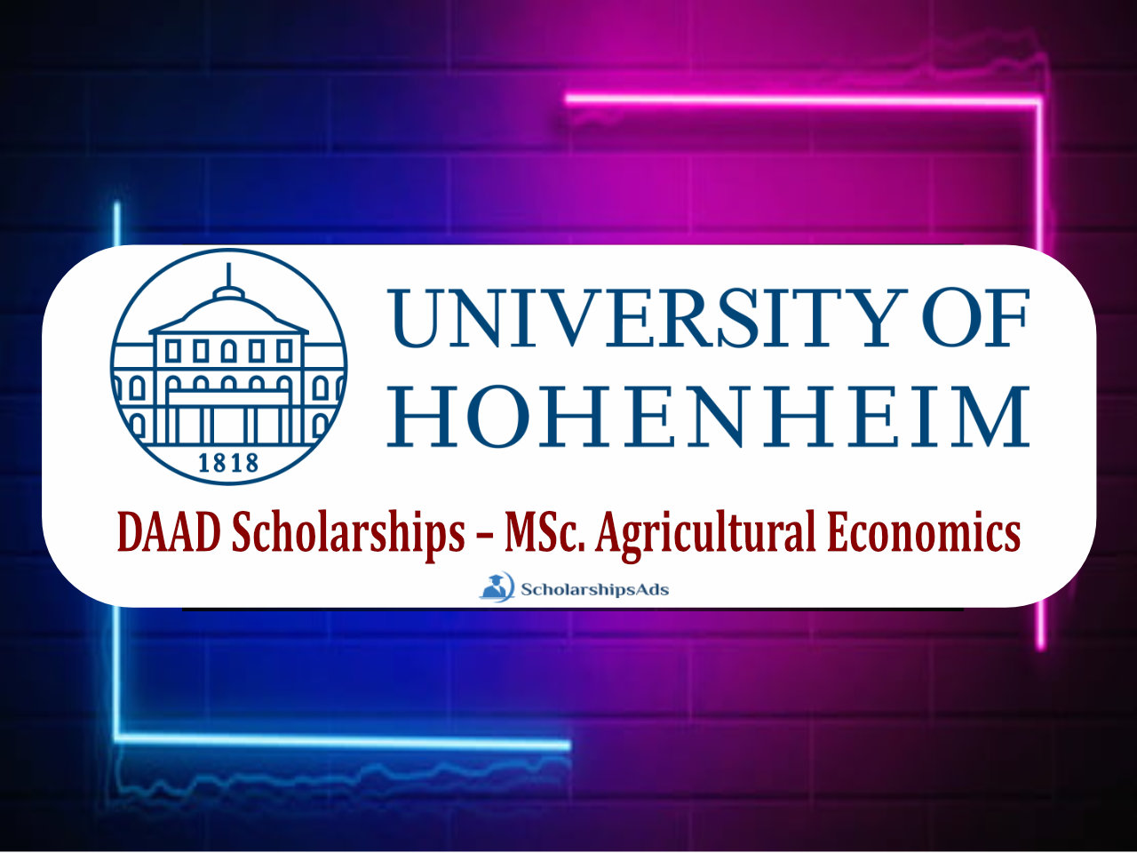Masters Agriculture Economic Scholarships.