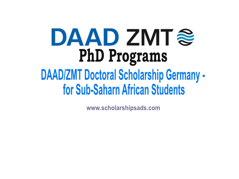 DAAD/ZMT Doctoral Scholarship Germany - for Sub-Saharn African Students