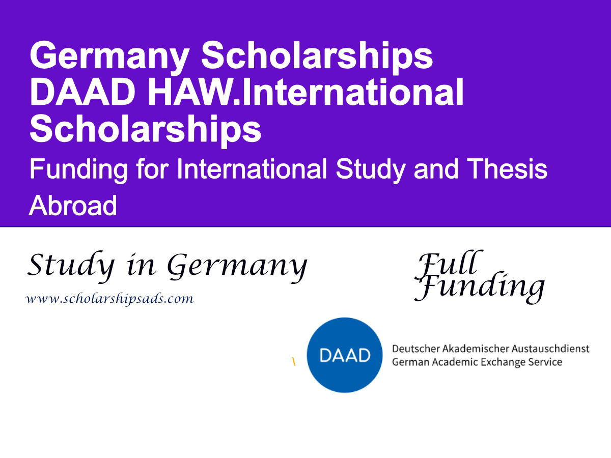 DAAD HAW.International Scholarships 2027-2028 in Germany | Funding for International Study and Thesis Abroad