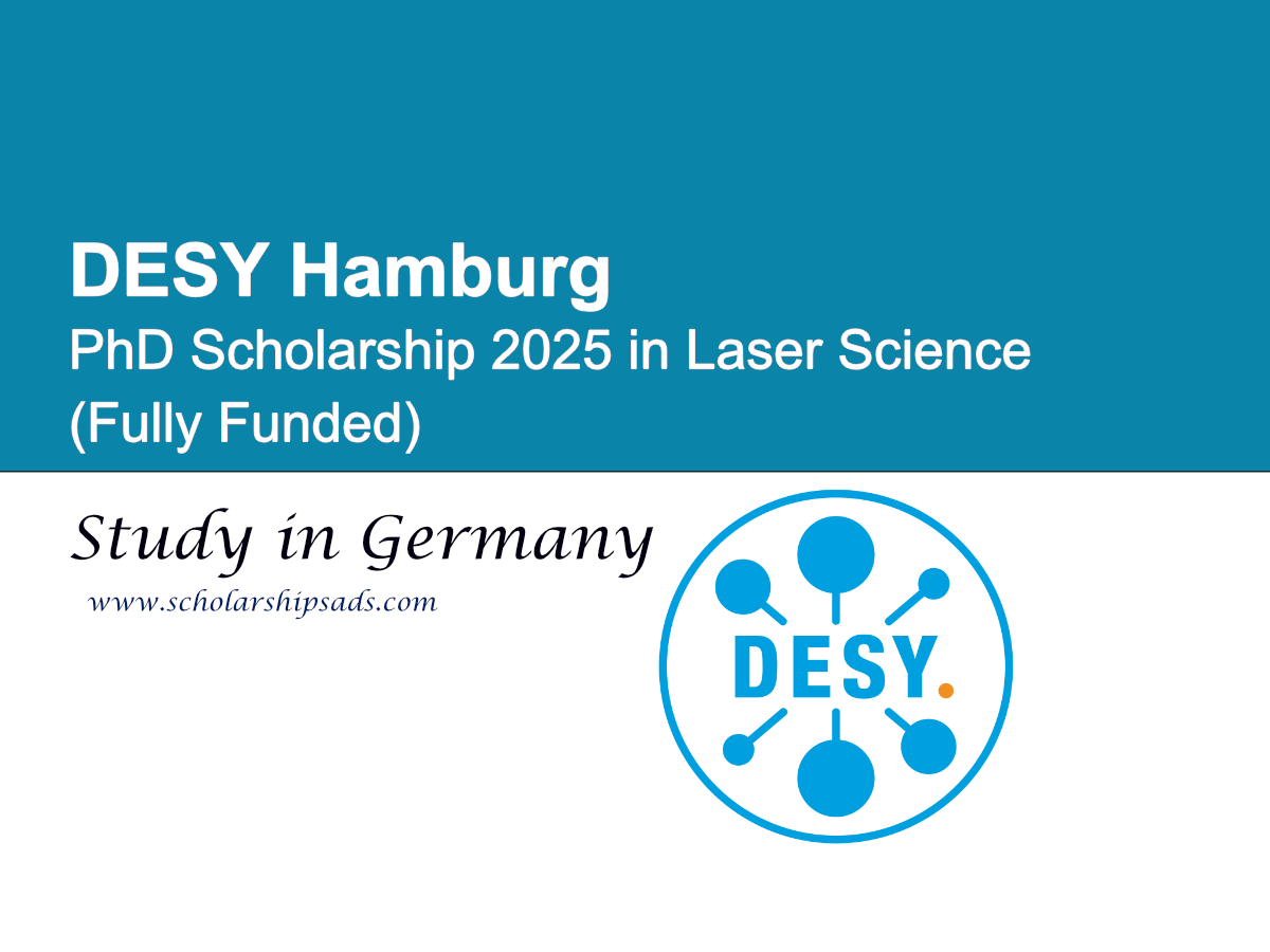 DESY Hamburg Germany PhD Scholarships.