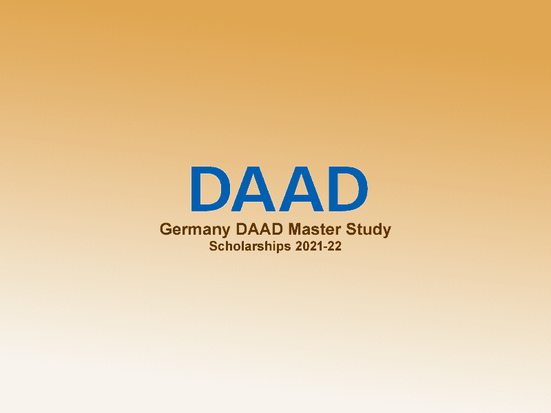  Germany DAAD Master Study Scholarships. 