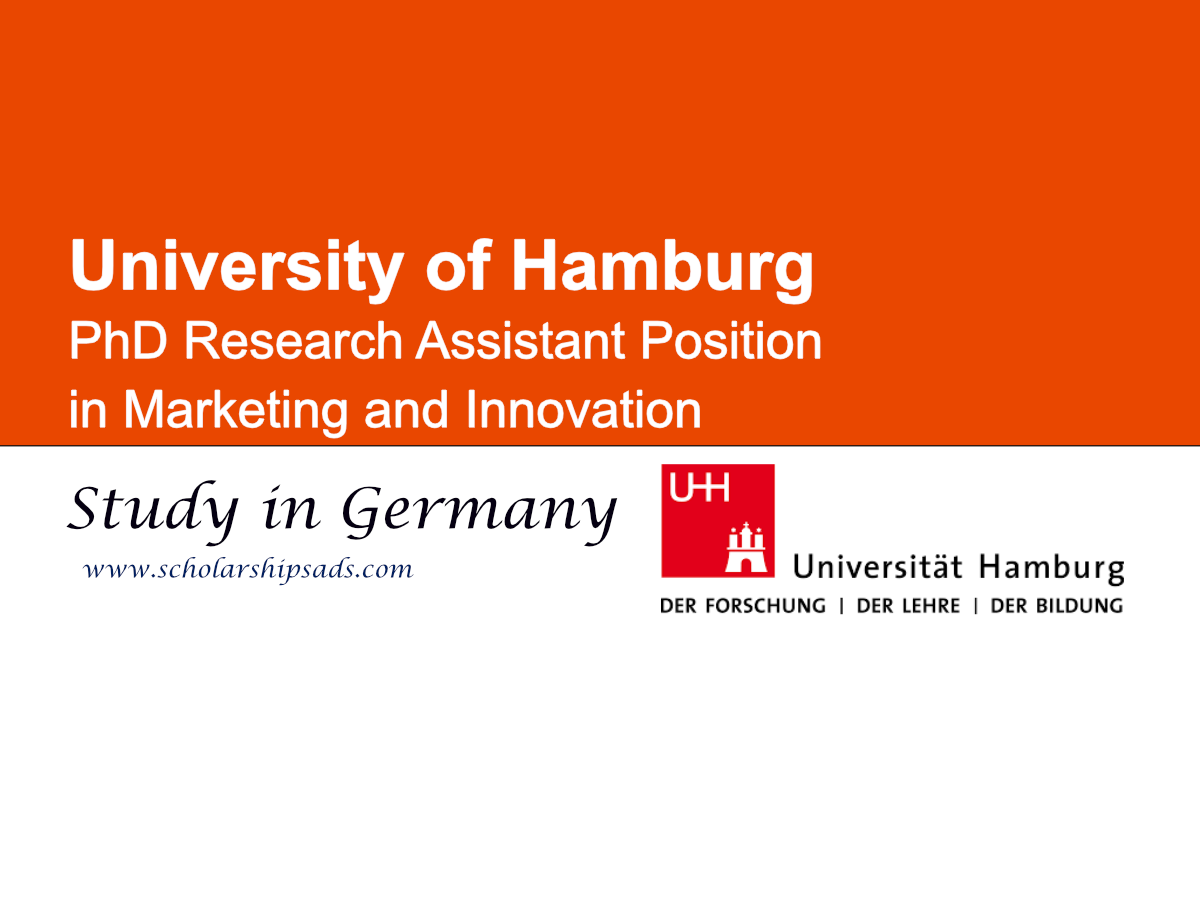 PhD Research Assistant Position in Marketing and Innovation at University of Hamburg, Germany
