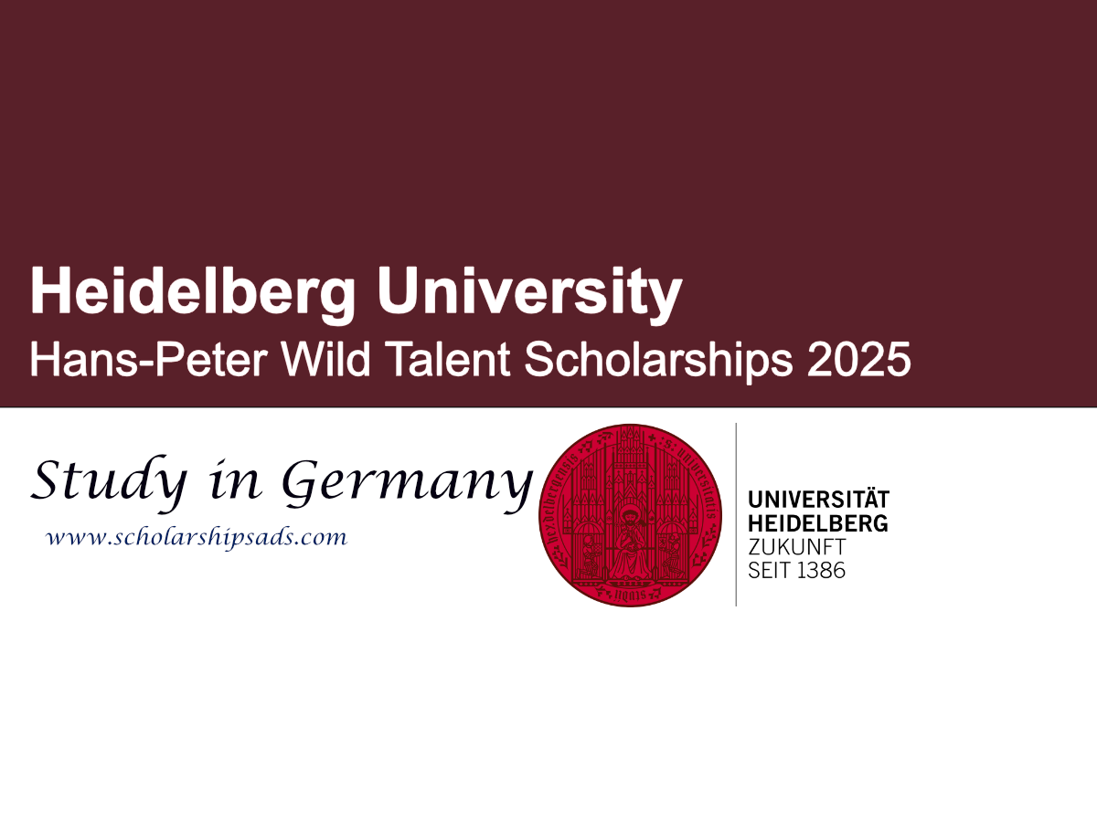 Heidelberg University Germany Hans-Peter Wild Talent Scholarships 2025