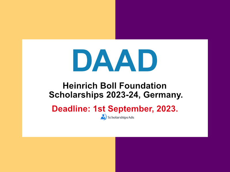 Heinrich Boll Foundation Scholarships 2023-24, Germany.