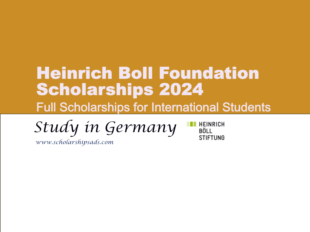 Heinrich Boll Foundation Scholarships 2024 for International Students, Germany.
