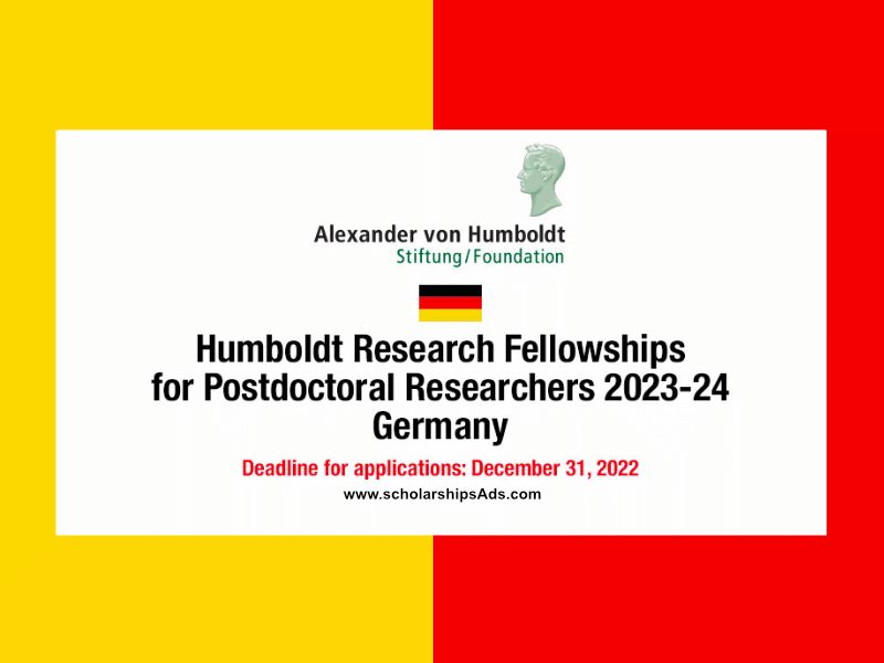 Fully Funded Humboldt Research Fellowships in Germany for 2023
