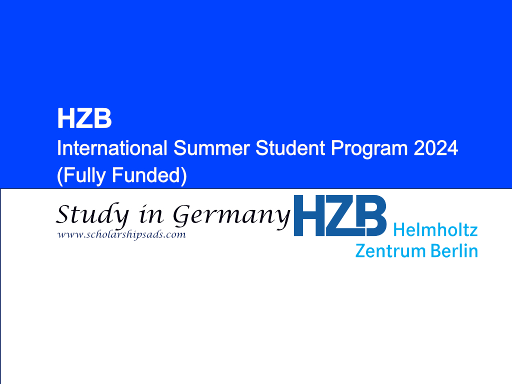  HZB International Summer Student Program 2024 in Germany. (Fully Funded) 