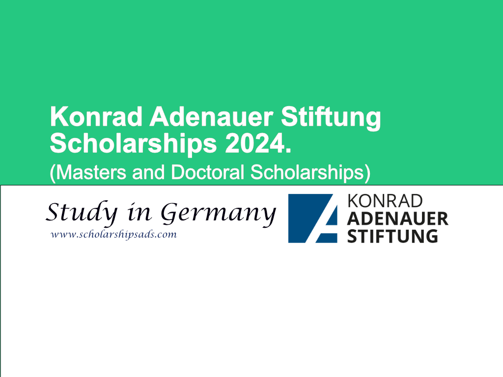  Konrad Adenauer Stiftung Scholarships. 