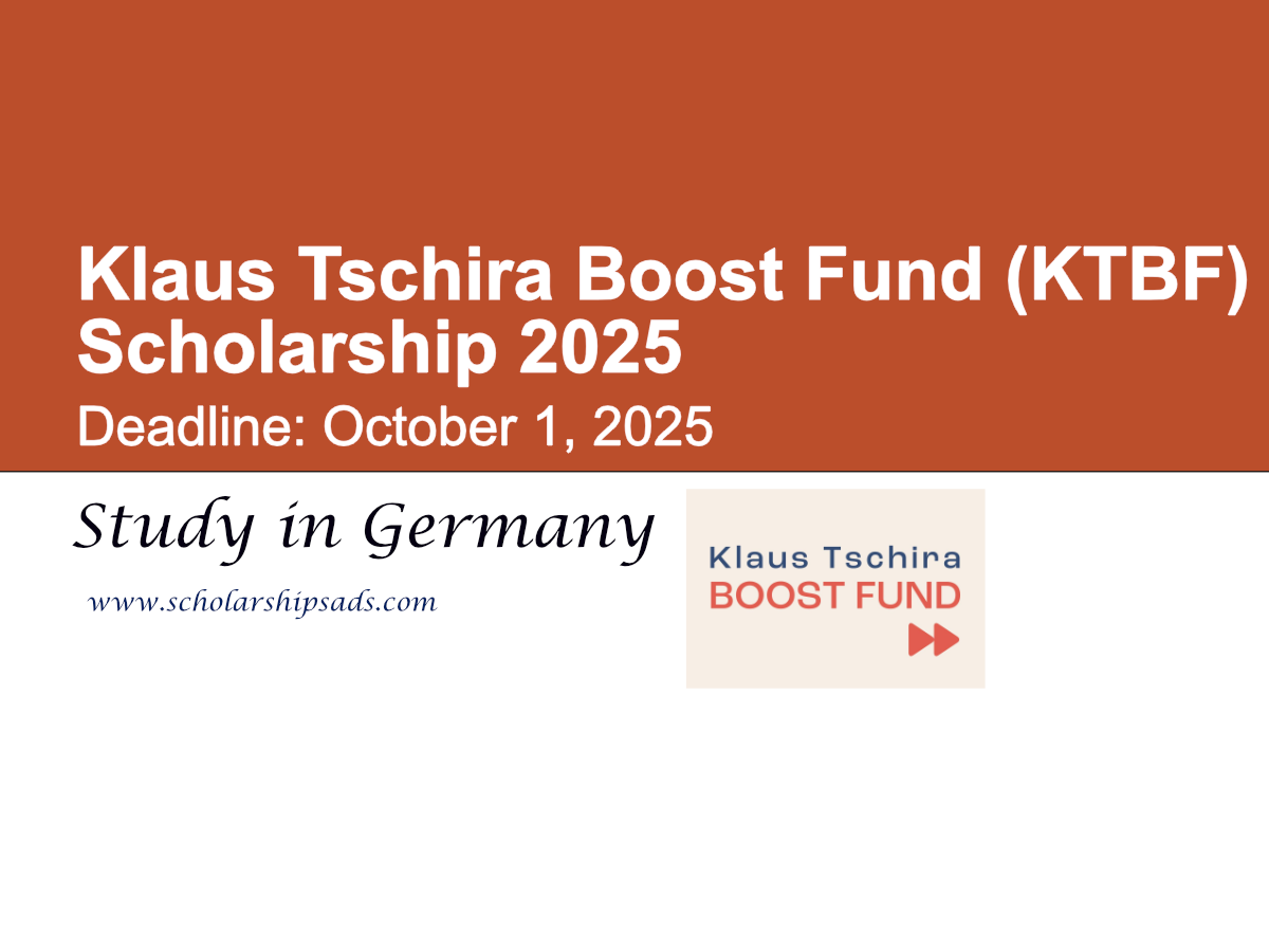 Klaus Tschira Boost Fund (KTBF) Scholarships.