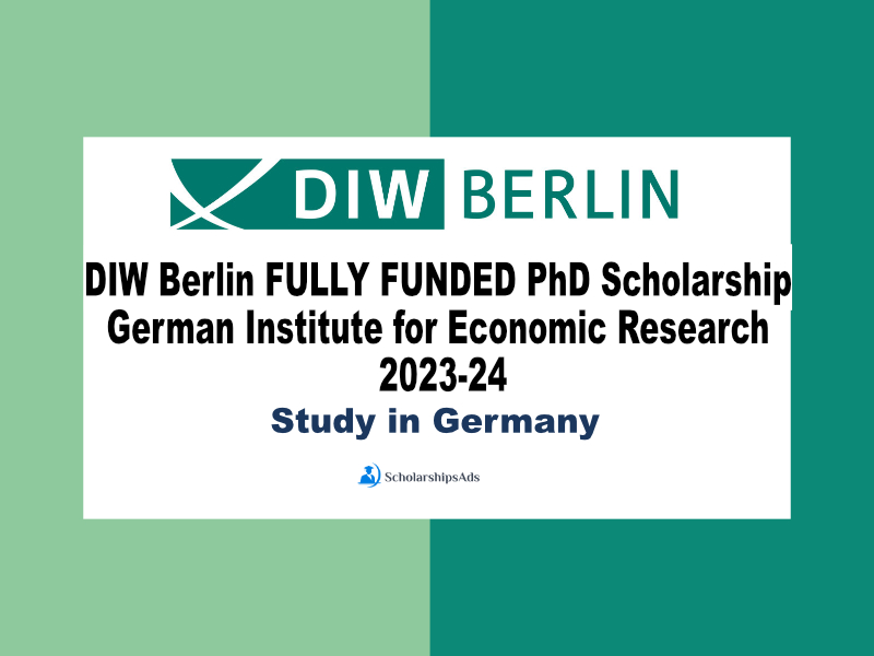  DIW Berlin FULLY FUNDED PhD Scholarships. 