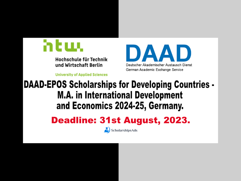 DAAD-EPOS Scholarships for Developing Countries - MIDE 2024-25, Germany.