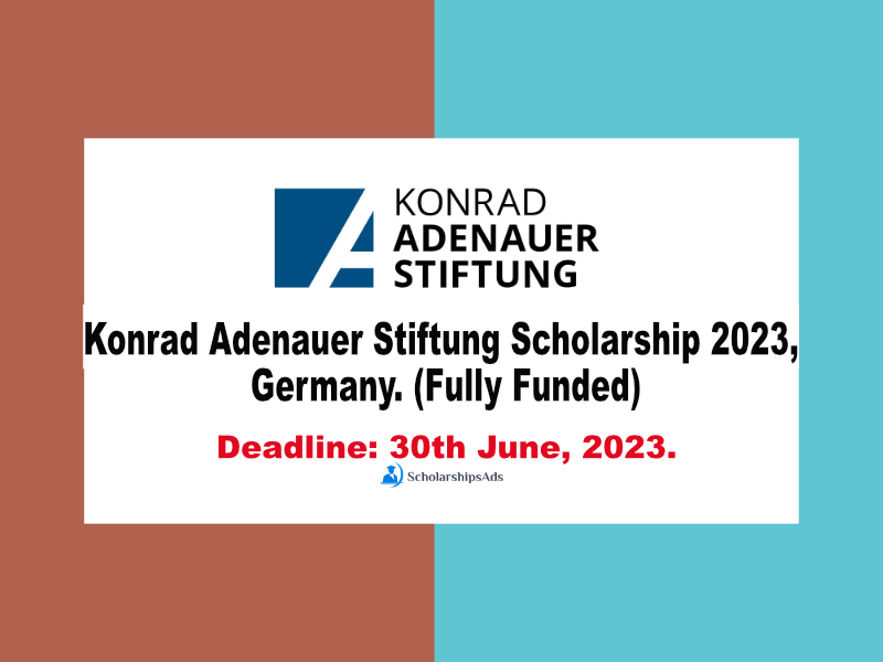 Konrad Adenauer Stiftung Scholarship 2023 in Germany.