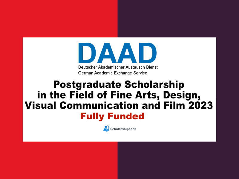 DAAD Postgraduate Scholarship in the Field of Fine Arts, Design, Visual Communication and Film 2023