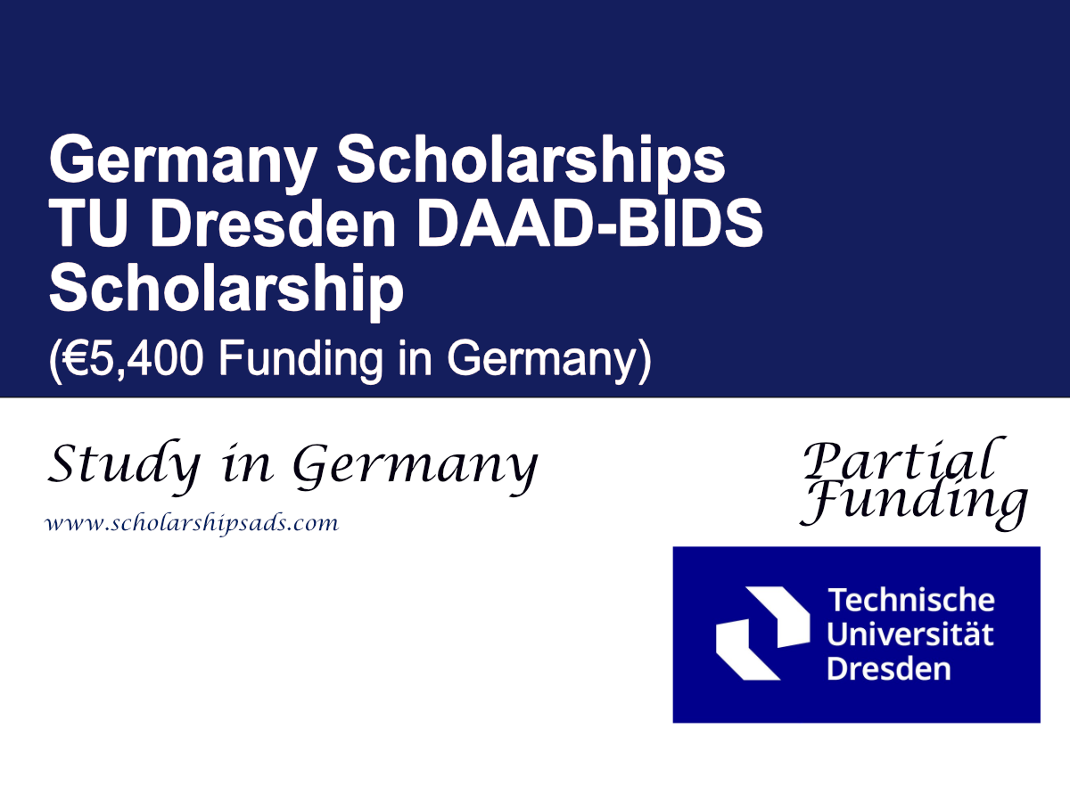 TU Dresden DAAD-BIDS Scholarship 2026 (€5,400 Funding in Germany)