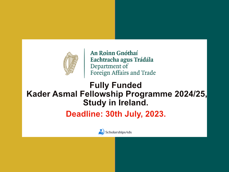  Fully Funded Kader Asmal Fellowship Programme 2024/25, Study in Ireland. 