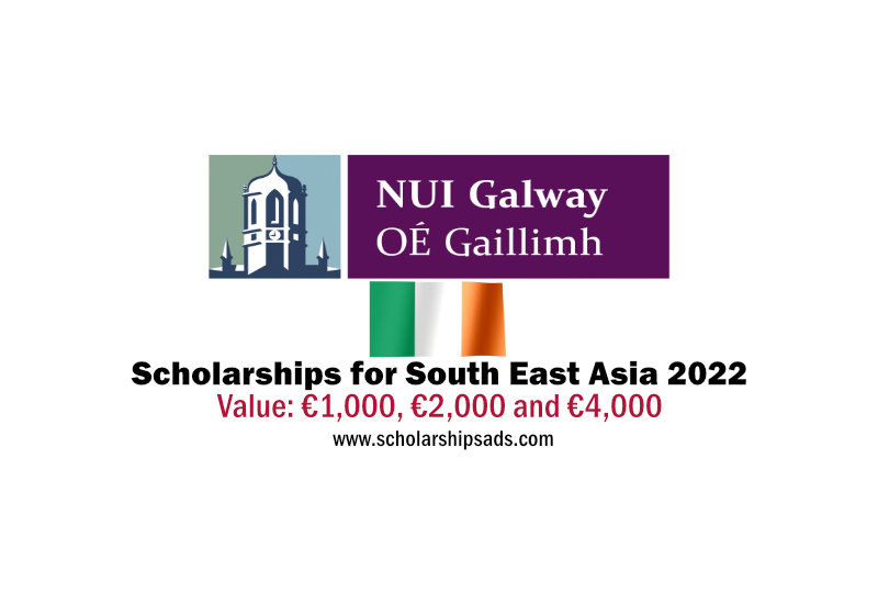 Scholarships for Southeast Asia at National University of Ireland, Galway 2022/2023