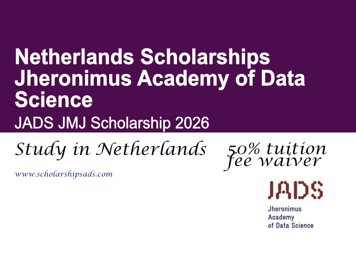 Netherlands Jheronimus Academy of Data Science (JADS) JMJ Scholarship 2026
