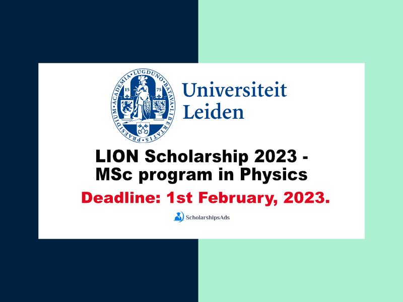 LION Scholarship 2023 - MSc program in Physics