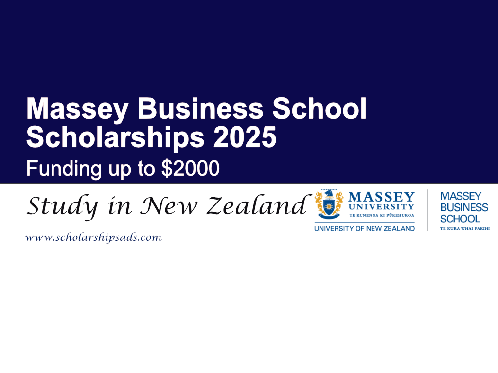 Massey Business School New Zealand Scholarships 2025 (Funding up to $2000)