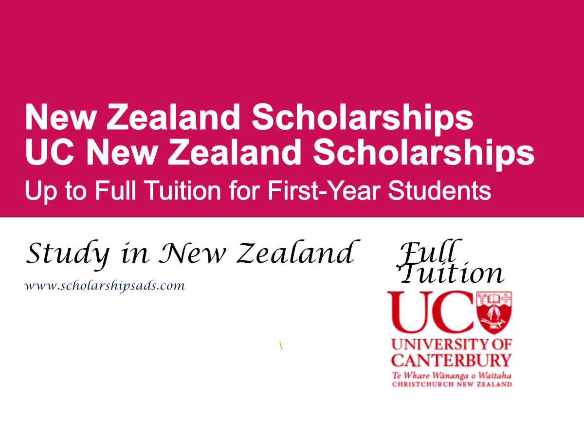 UC New Zealand Scholarships 2027: Up to Full Tuition for First-Year Students