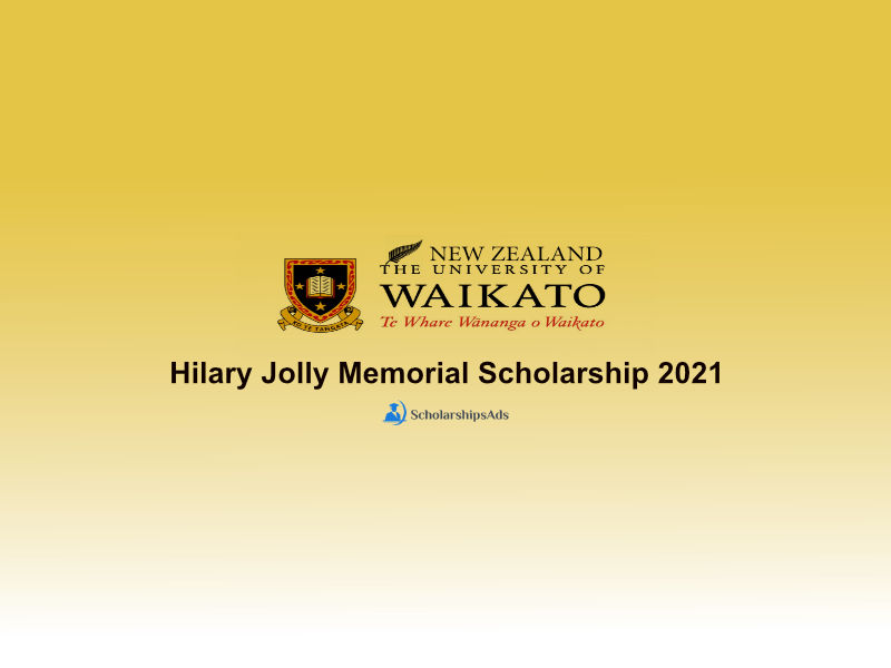 Hilary Jolly Memorial Scholarship 2021 New Zealand