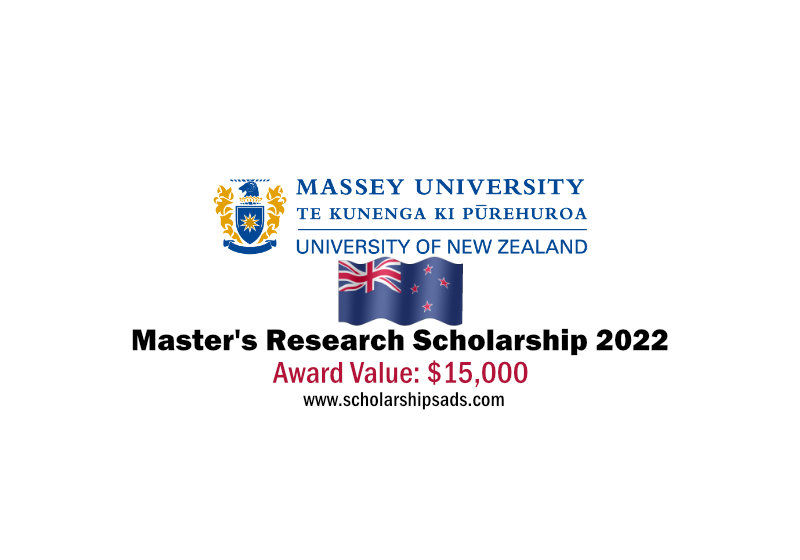 Massey University Palmerston North New Zealand Master&#039;s Research Scholarships.