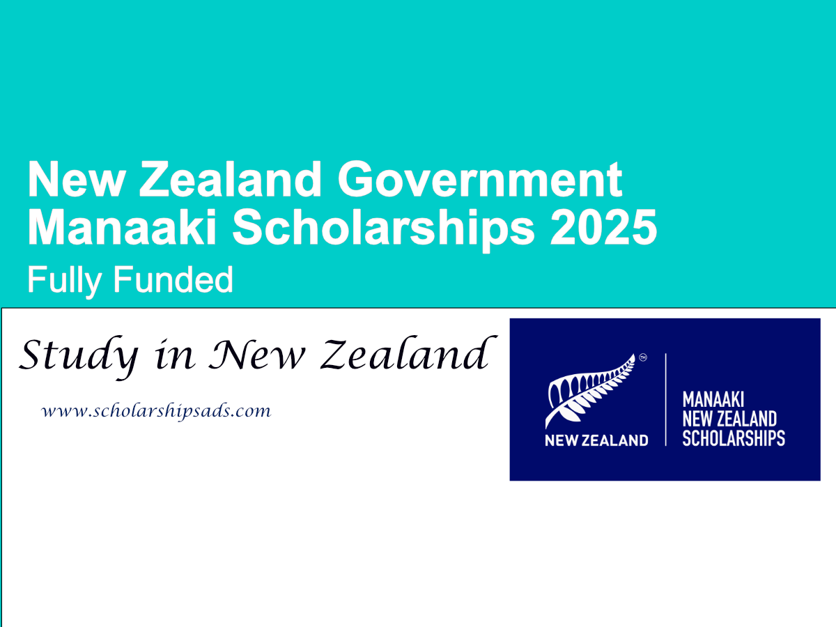 New Zealand Government Manaaki Scholarships.