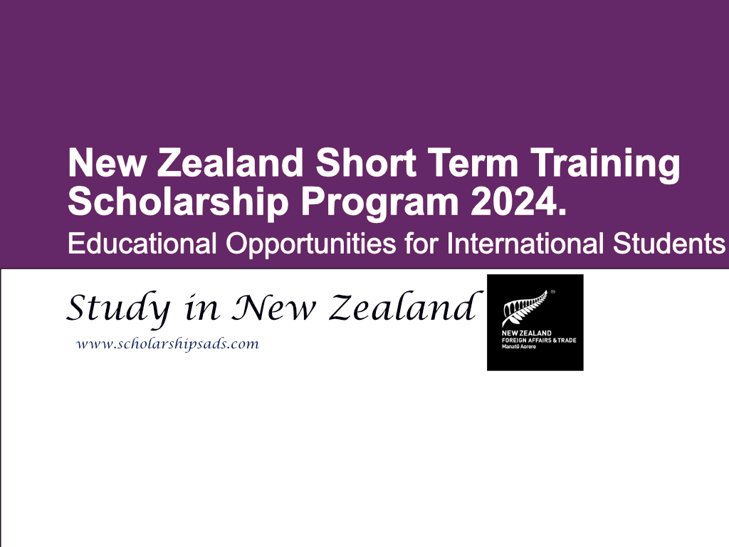 New Zealand Short Term Training Scholarship Program 2024. (For International Students)