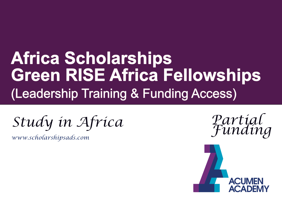 Green RISE Africa Fellowships 2026 (Leadership Training & Funding Access)