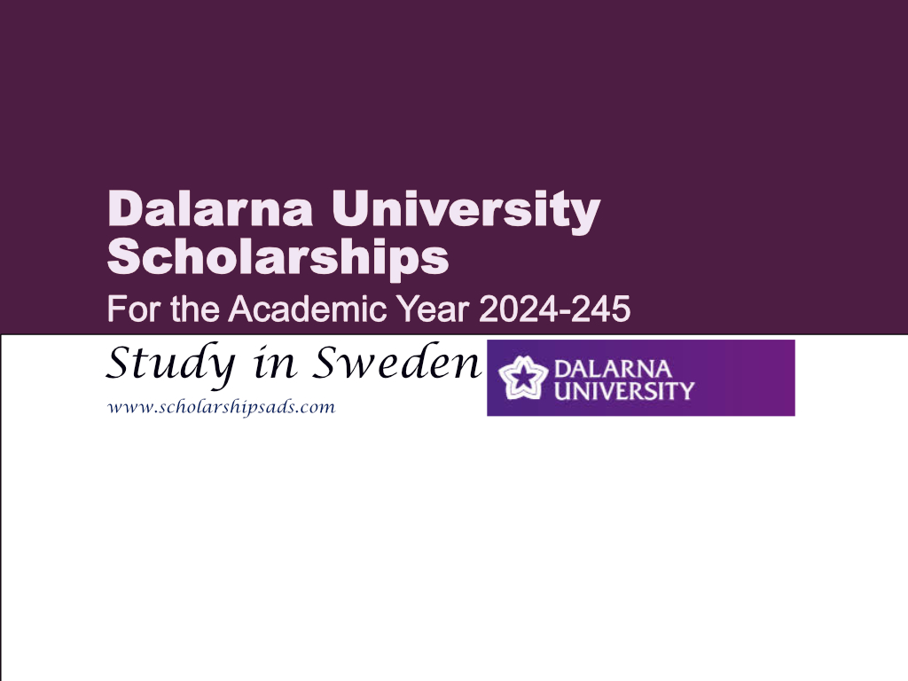 Dalarna University Scholarships 2024-25, Sweden.