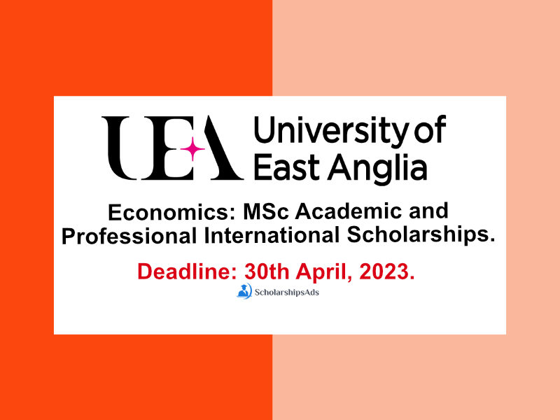 Economics: MSc Academic and Professional International Scholarships.