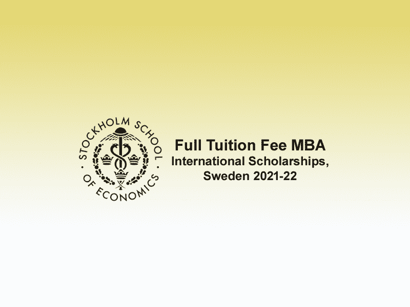 Full Tuition Fee MBA International Scholarships.