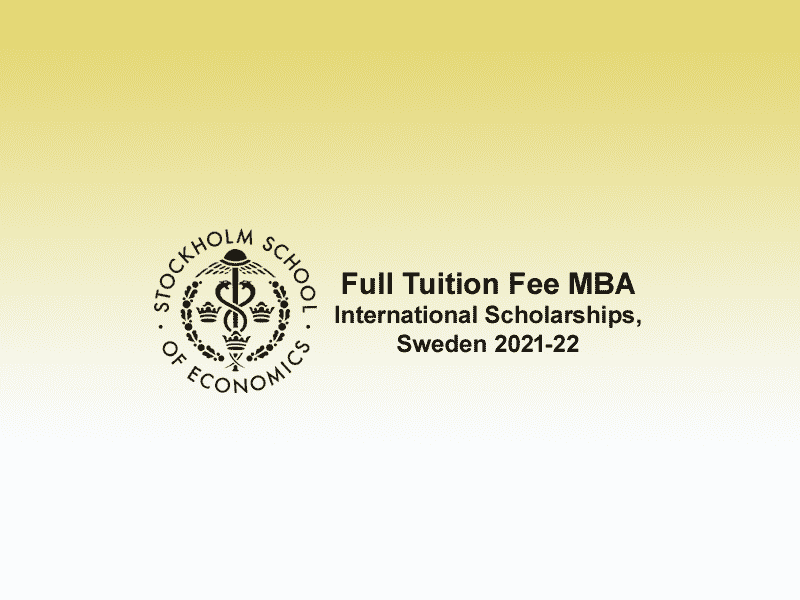  Full Tuition Fee MBA International Scholarships. 