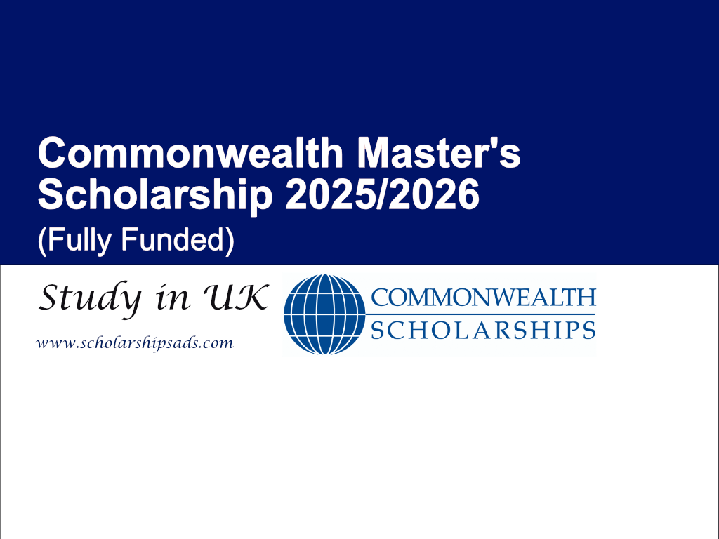 Commonwealth UK Masters Scholarships.
