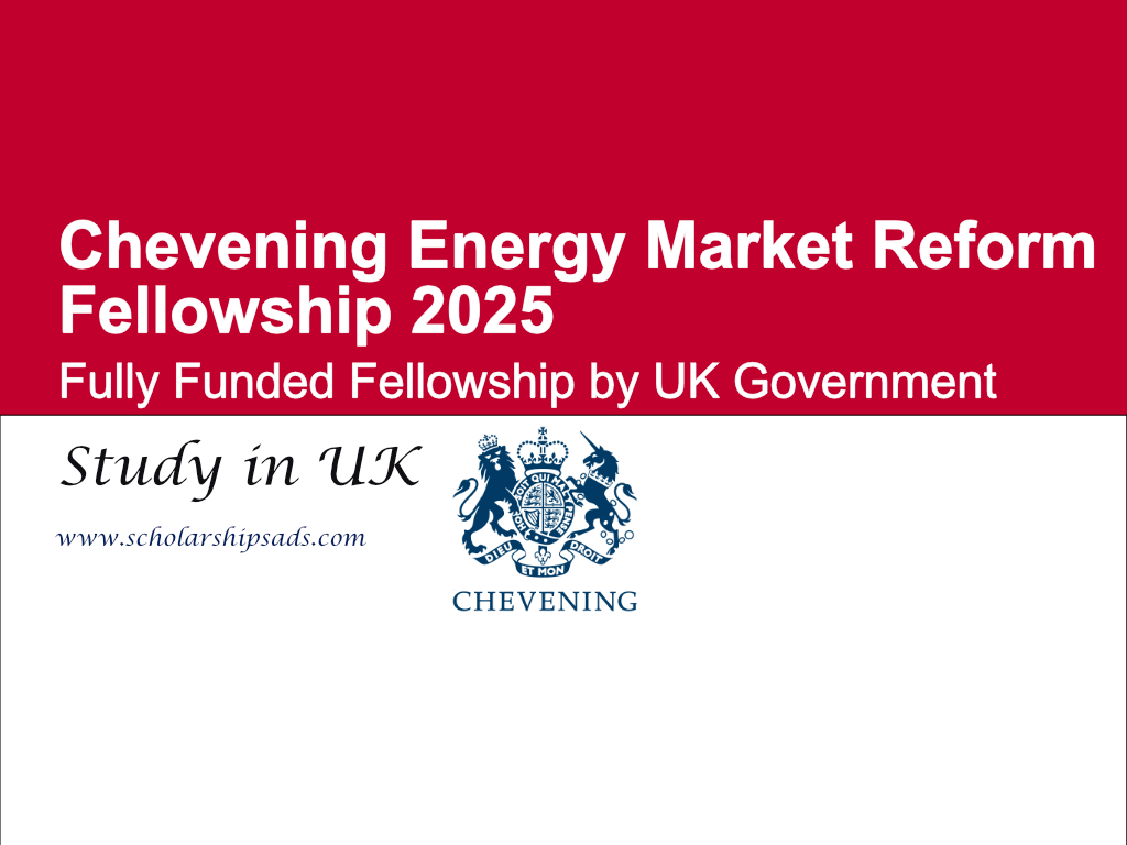 UK Government Chevening Energy Market Reform Fellowship 2025 (Fully Funded)