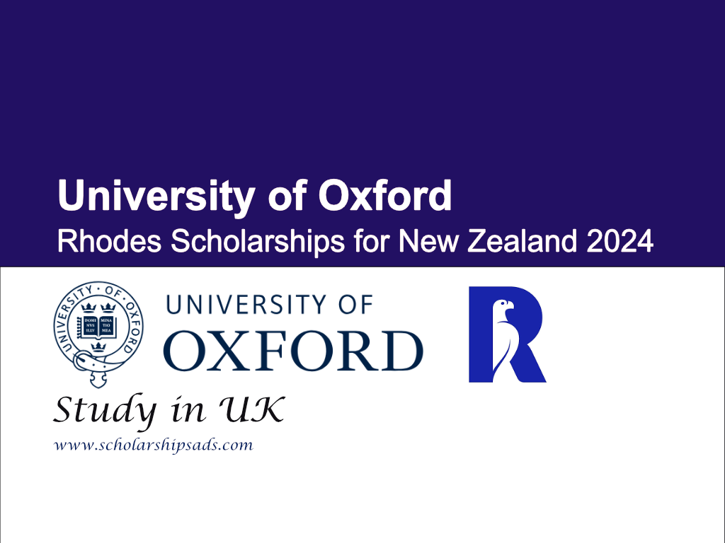 University of Oxford Rhodes Scholarships.